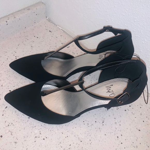Women’s black strap pointed heels New - Picture 4 of 6